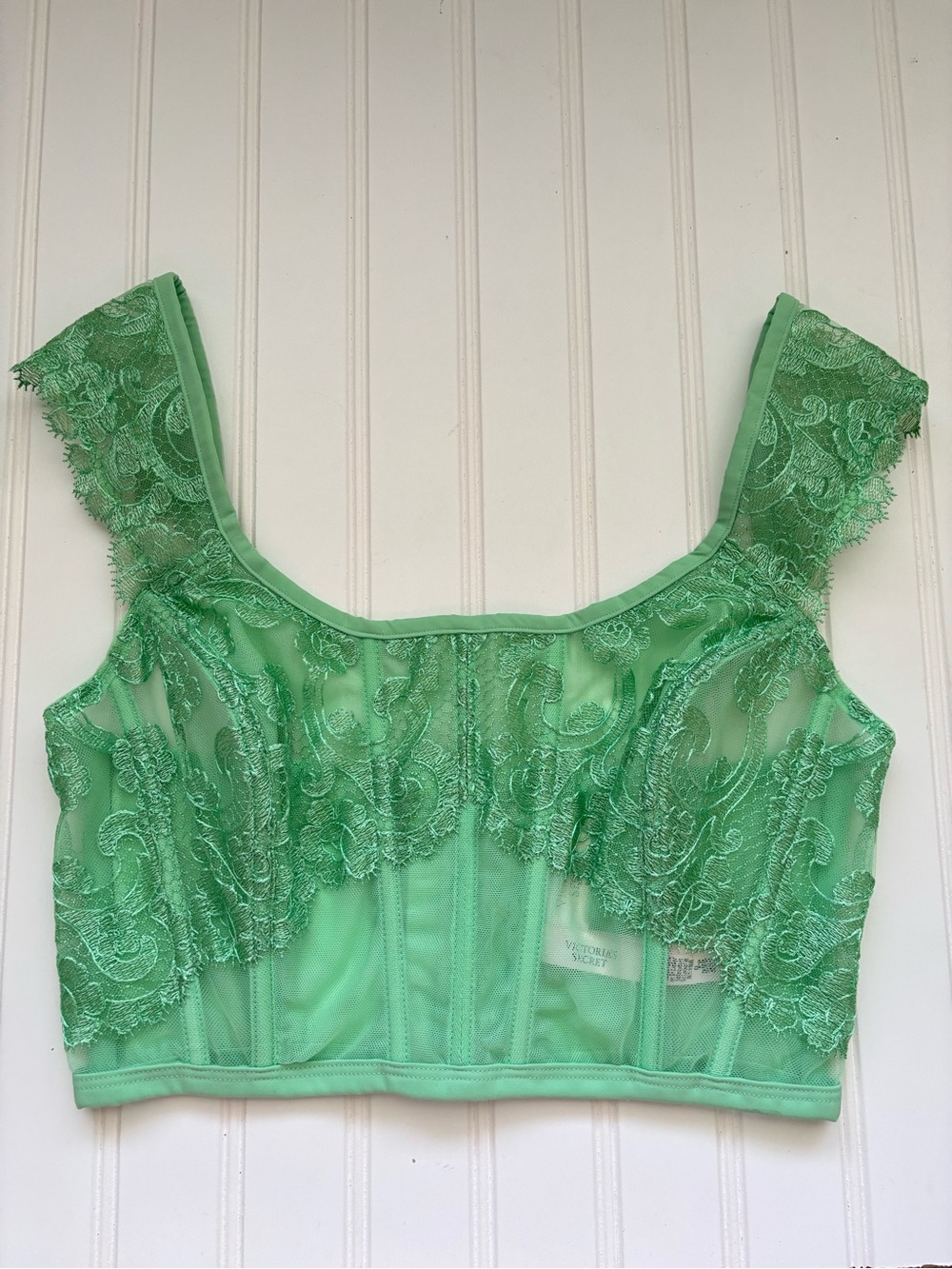 Victoria's Secret | Women's Boho Floral Embroidery Cap Sleeve Corset Top Size XS